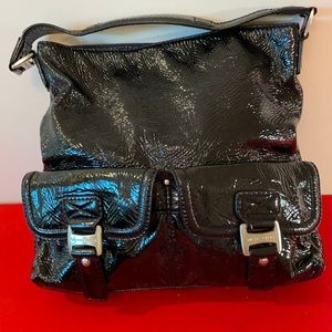 🟡 MICHAEL KORS CRINKLY PATENT SHOULDER BAG